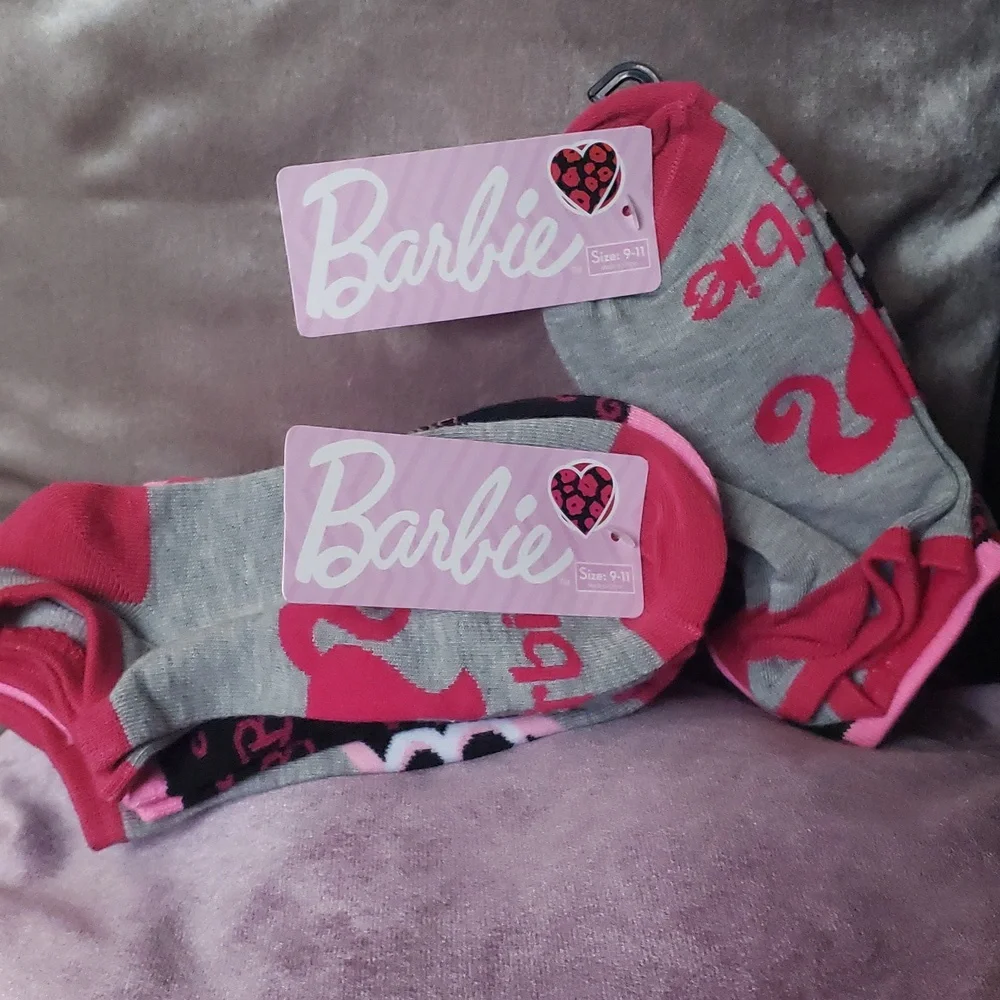 NWT BARBIE Socks 12 Pack Women's 9-11 Girls Youth 6-12 Ankle Cut AUTHENTIC - Picture 4 of 12